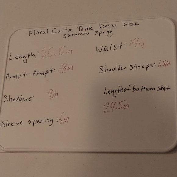 Lands' End floral Flower Sleeveless Multicolor Cotton Tank Dress Casual 7-8 Girl - Picture 10 of 10